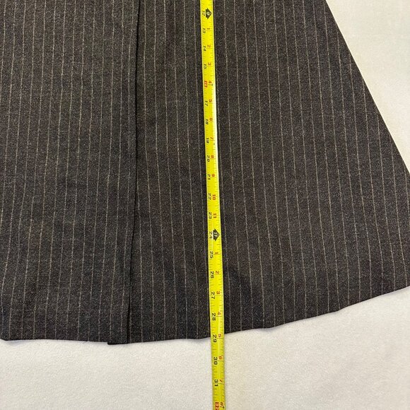 Max Mara Wool A-Line Knee Length Skirt Size 8 US Gray Classic Academia Career - Picture 5 of 12